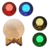 Luminária Lua Cheia 3D, Touch, USB, 4 Cores + Efeito RGB