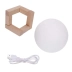 Luminária Lua Cheia 3D, Touch, USB, 4 Cores + Efeito RGB