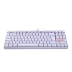 Teclado Mecânico Gamer Redragon Kumara Lunar White, Switch Blue, Single Color, ABNT 2