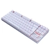 Teclado Mecânico Gamer Redragon Kumara Lunar White, Switch Blue, Single Color, ABNT 2